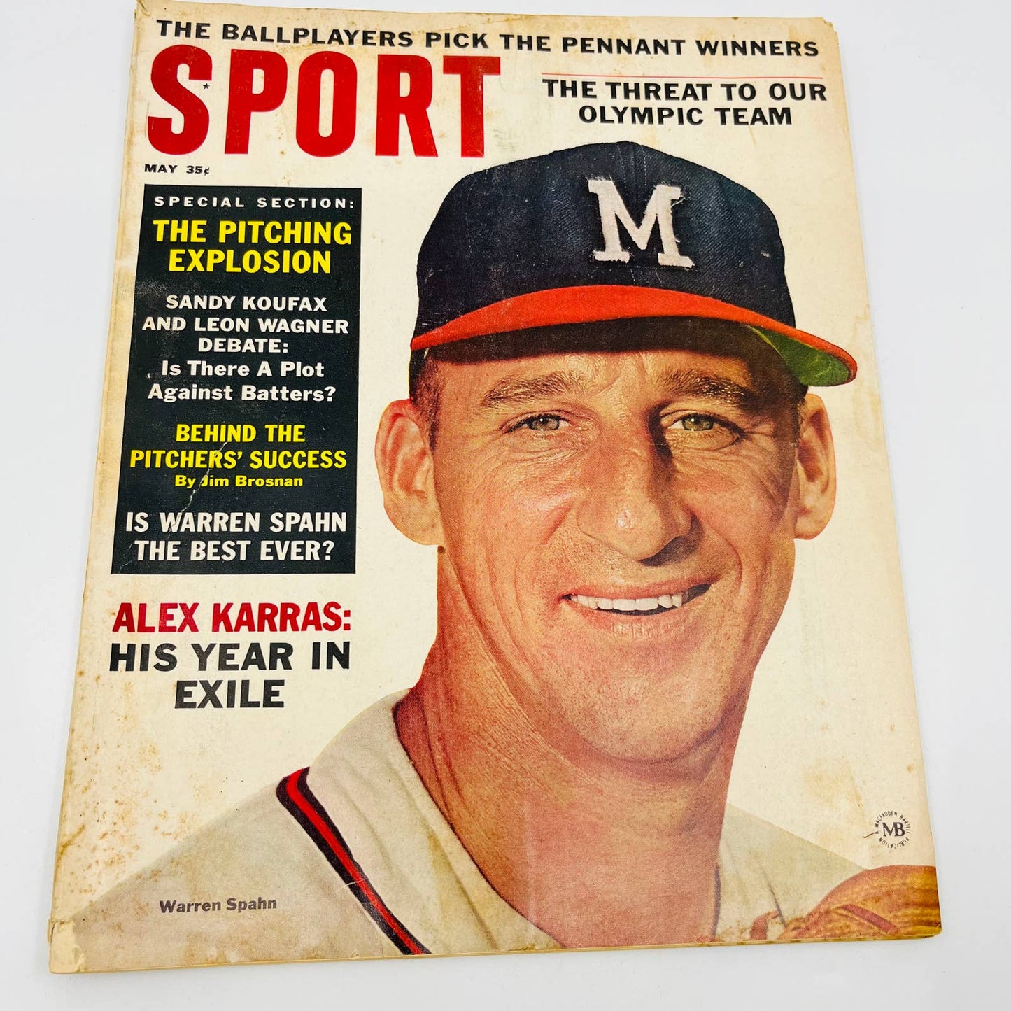 Sport Magazine May 1964 Warren Spahn Cover Sandy Koufax Alex Karras  BA1