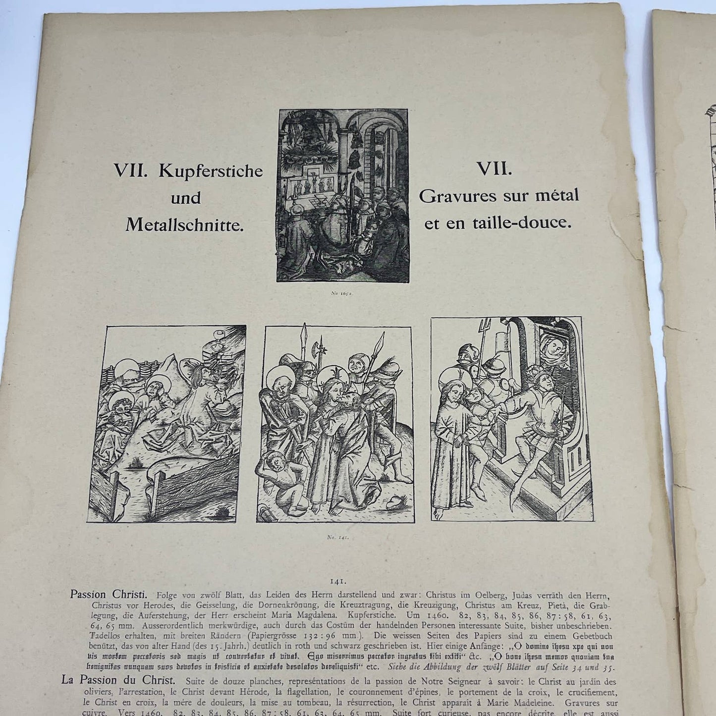 Original 1892 Ludwig Rosenthal Engraving 12 Plate Series Passion of Christ FL4