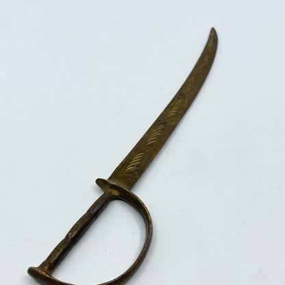 Vintage Sarna Solid Brass Sword Saber Letter Opener 8” SD3