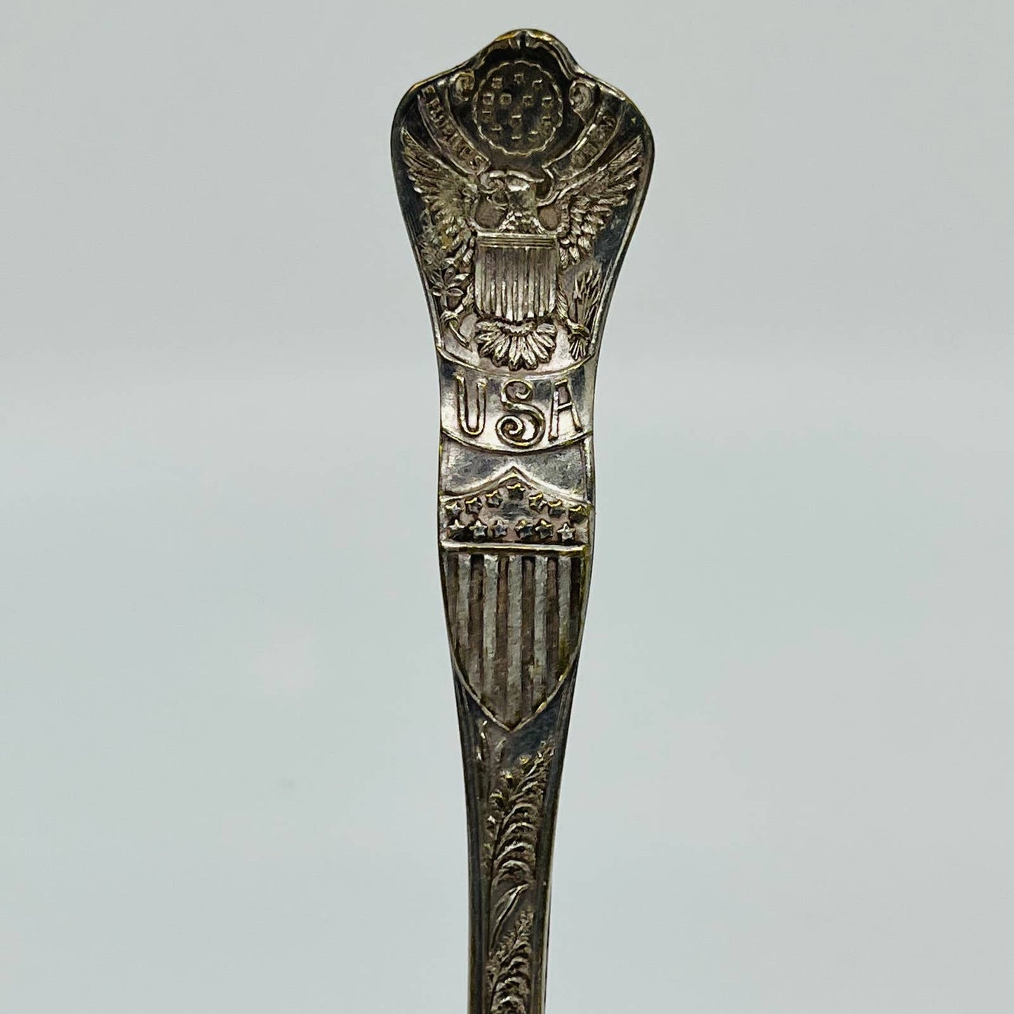 Vintage USA Eagle Collector Spoon 6" Brass SB7