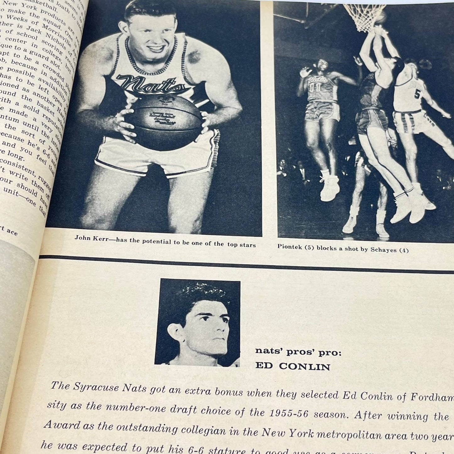 1958 Professional Basketball All Star Annual Bob Cousy Cover Boston Celtics TF9