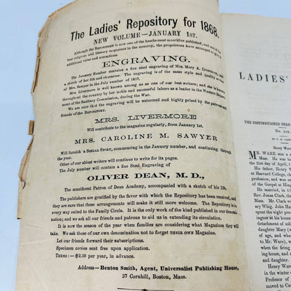 Antique May 1868 The Ladies Repository Religious & Literary Magazine C5