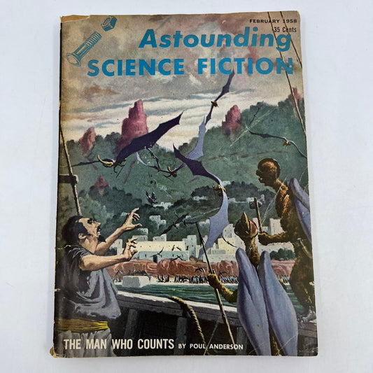 Astounding Science Fiction Poul Anderson Sprague Clifton Russell Feb 1958 TH9