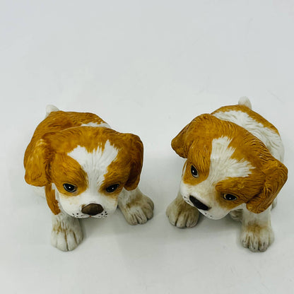 King Charles Cavalier Spaniel Puppy Dog HOMCO 3" Figurine Set of 2 #1407 TB2