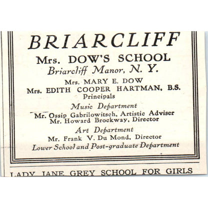 c1920 Harper's Magazine Ad - Russell Sage College for Girls Troy NY EA3-1