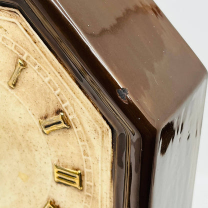 Holland Mold Ceramic Cathedral Quartz Clock Country Cottage Mill WORKS 11.5” TC5