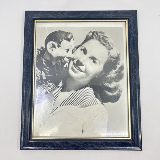 Vintage Framed Howdy Doody Photo Autographed by Rhoda Mann Puppeteer 9x11” TE5