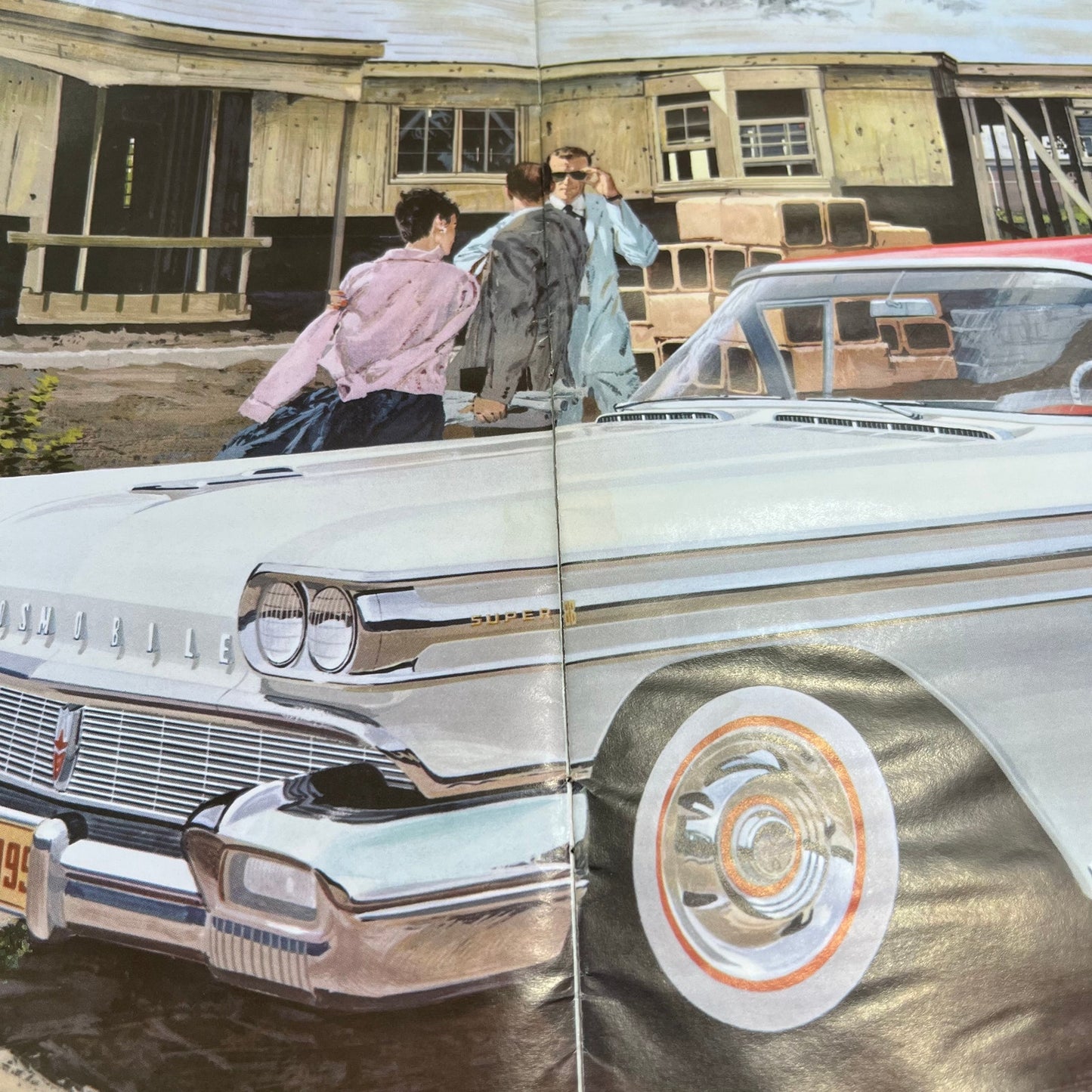 1958 Oldsmobile 14” Color Sales Brochure NinetyEight Starfire Super 88 V40-4