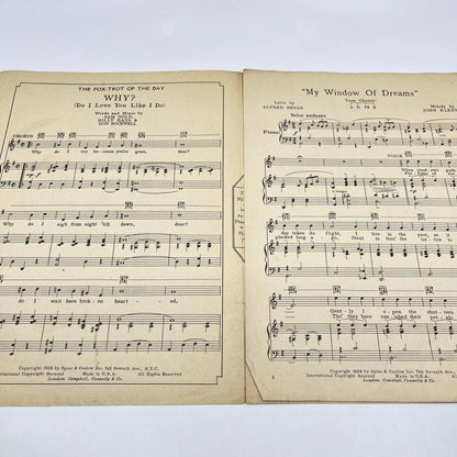 1928 Sheet Music My Window of Dreams Al Bryan John Klenner TF9