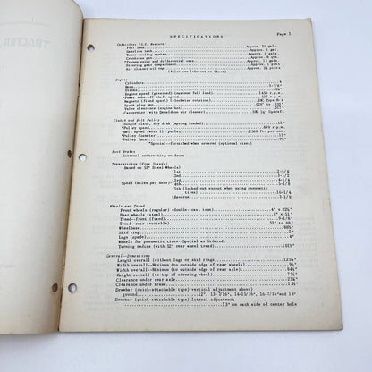 1953 IH Tractor & Equipment Training Manual Farmall Model M T-9 TF8