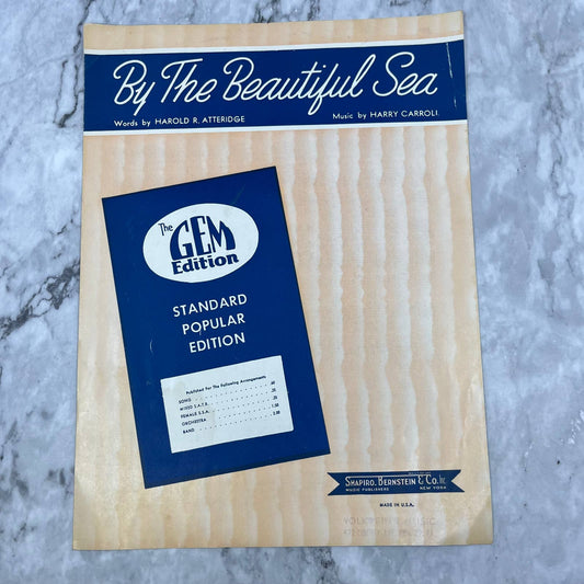 Vintage Sheet Music - By the Beautiful Sea Harry Carroll Harold R. Atteridge TH5