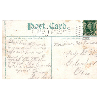 Newport RI Boat Drill Naval Training Session 1907 - Original Postcard TJ8-5