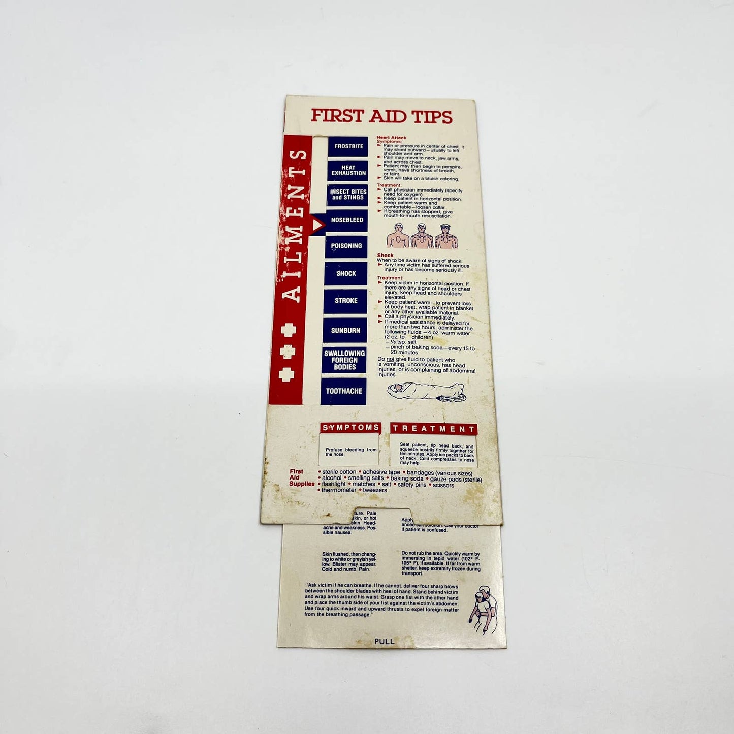 1982 Emergency First Aid Tips Slider Card SC6