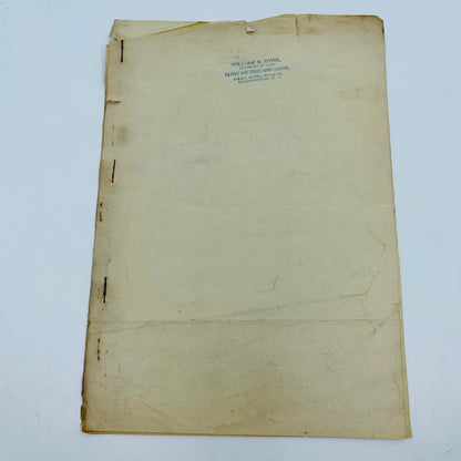 1910 US Patent F. S. Carver Air Pump Diagram and Document D1