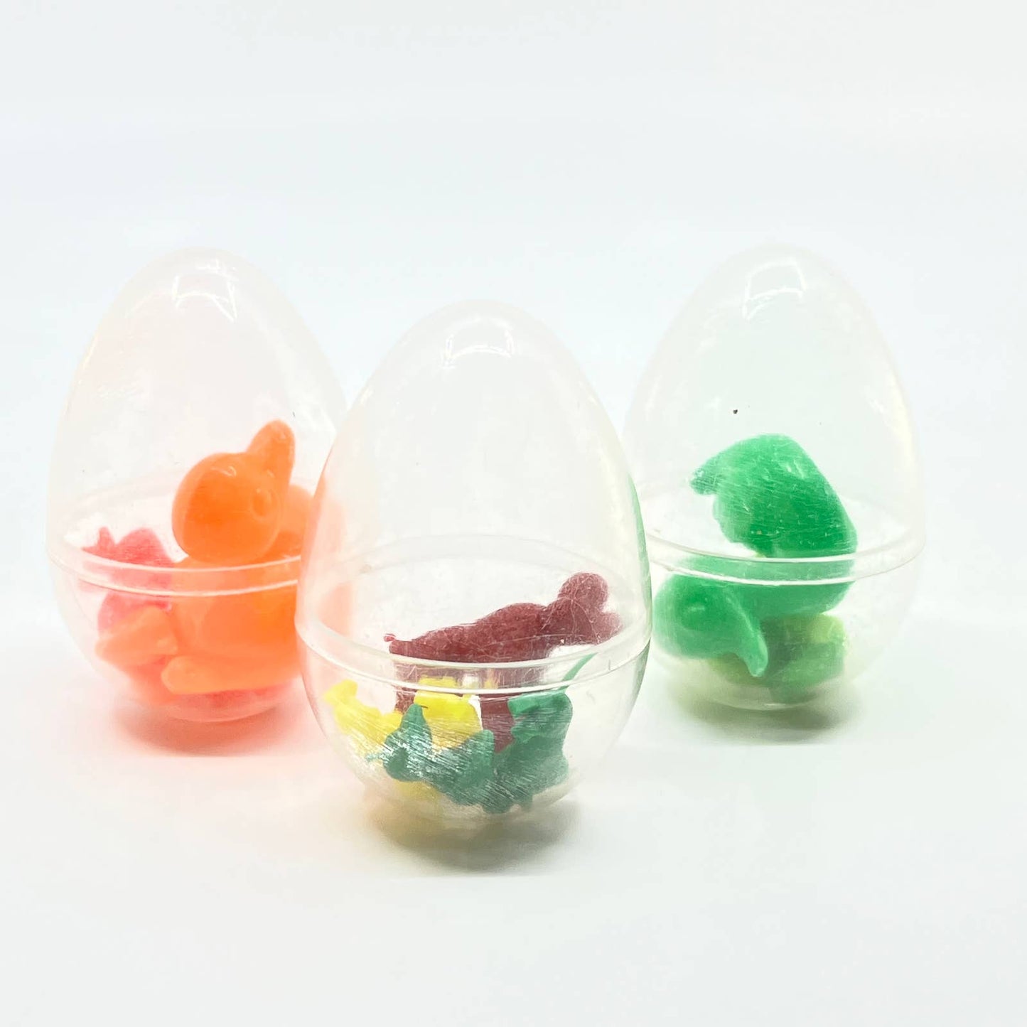 1960s Easter Egg With Celluloid Animals Inside Set of 3 Italy TG1