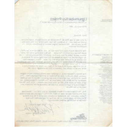 1971 Ligumvitae Key Project The Nature Conservancy West Palm Beach Leaflet SE3