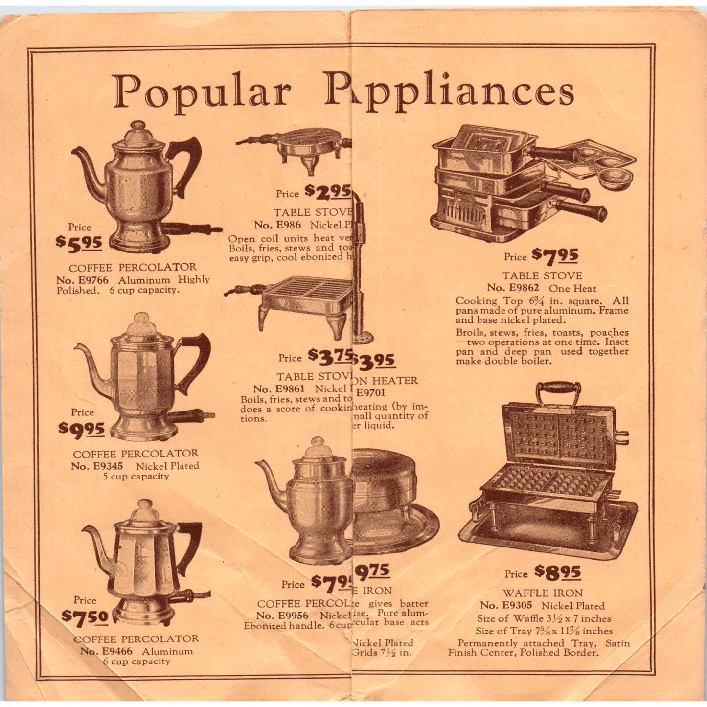1920s Popular Price Electric Appliances Universal Landers Frary & Clark SE8