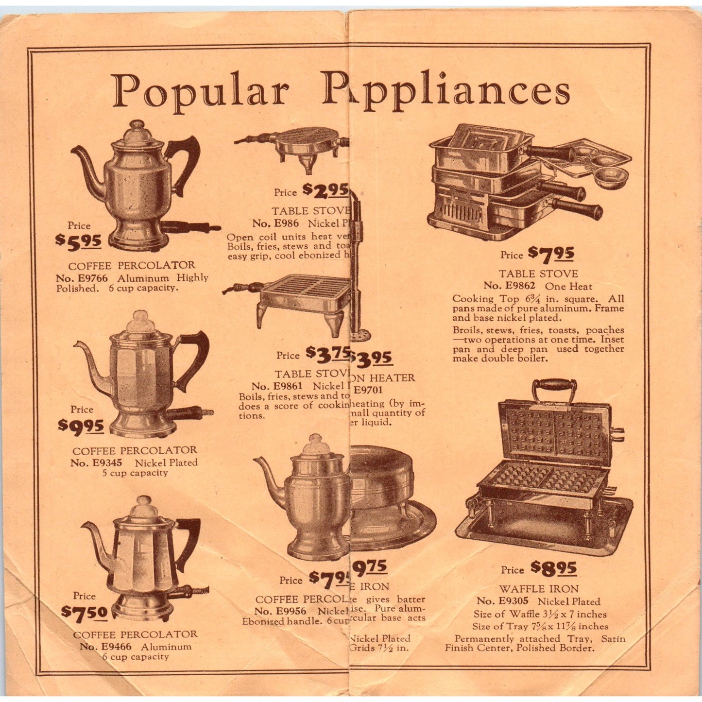 1920s Popular Price Electric Appliances Universal Landers Frary & Clark B6