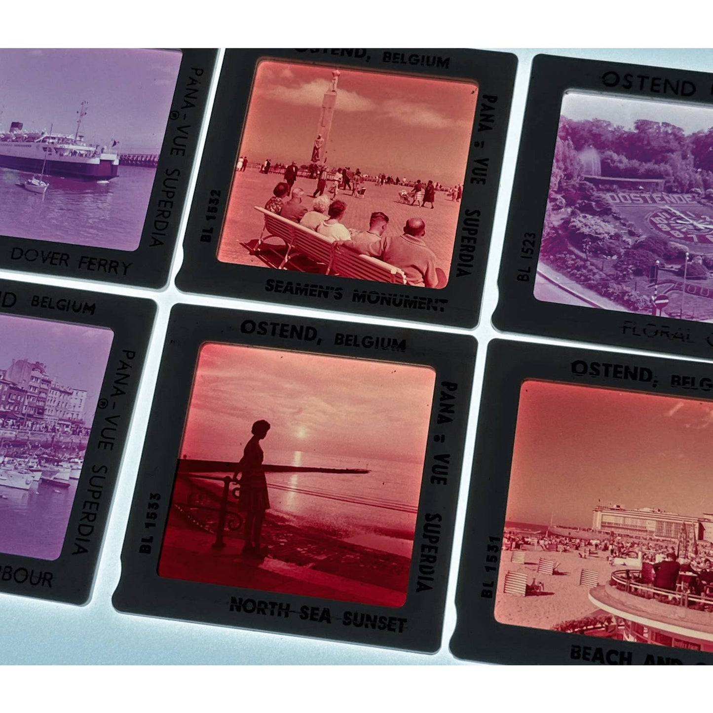 1960s Ostend Belgium Travel Slide Set of 6 2x2 Slides TK2-S4-12
