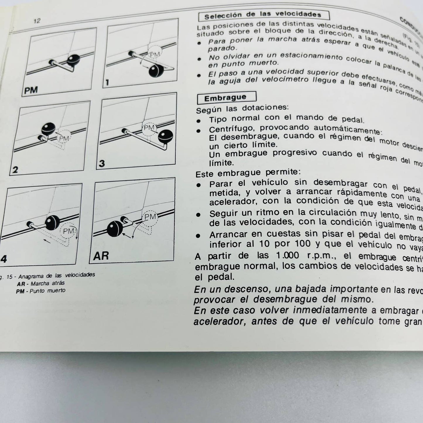 c1975 Citroën Dyane 6 Owner's manual Manual De Emplo Spanish Version BA1