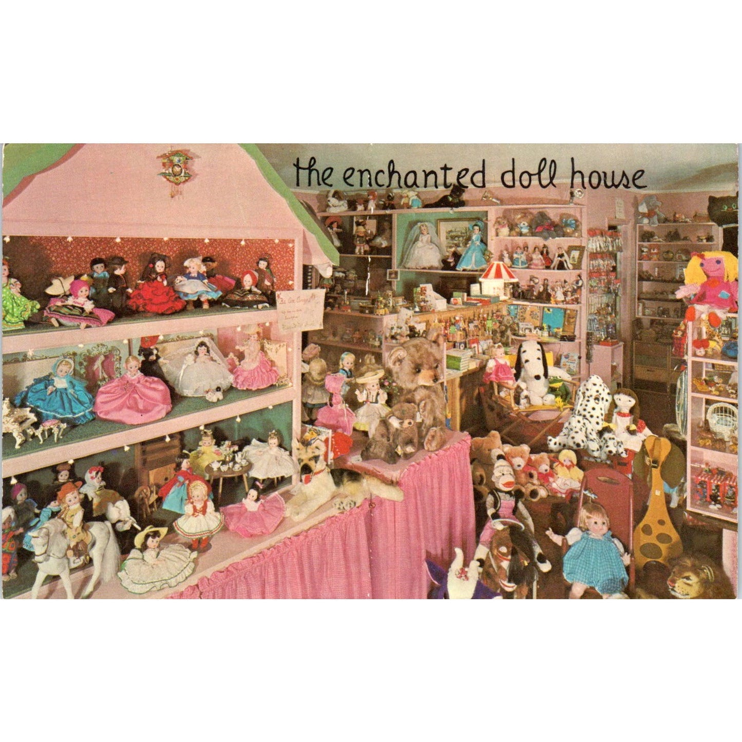 Enchanted Doll House Jean Schramm Manchester Center VT Original Postcard PB8