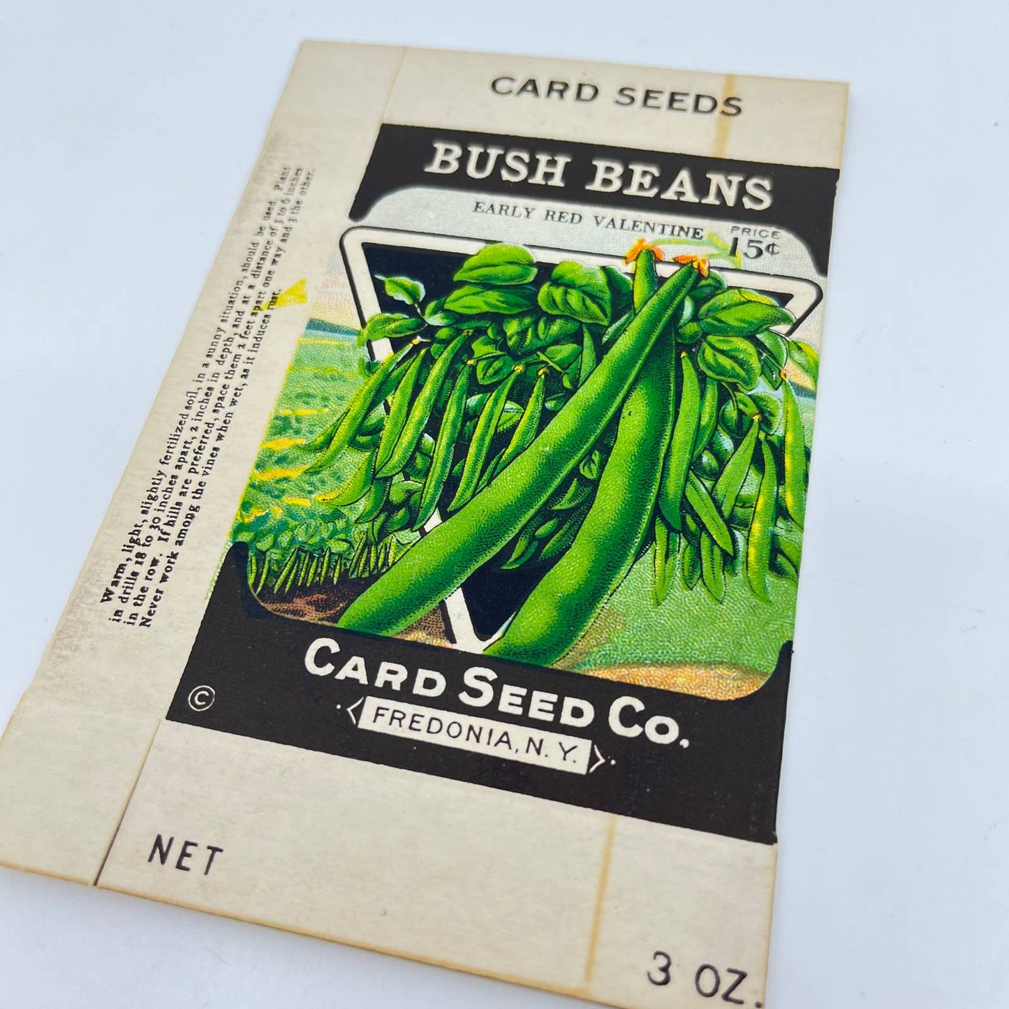 Vintage Seed Packaging Bush Beans Fredonia NY SC8