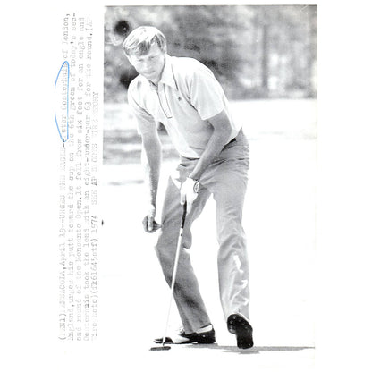 1974 Original Press Photo Golf Peter Oosterhuis Monsanto Open 8x10" AD2
