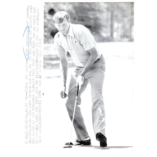 1974 Original Press Photo Golf Peter Oosterhuis Monsanto Open 8x10" AD2