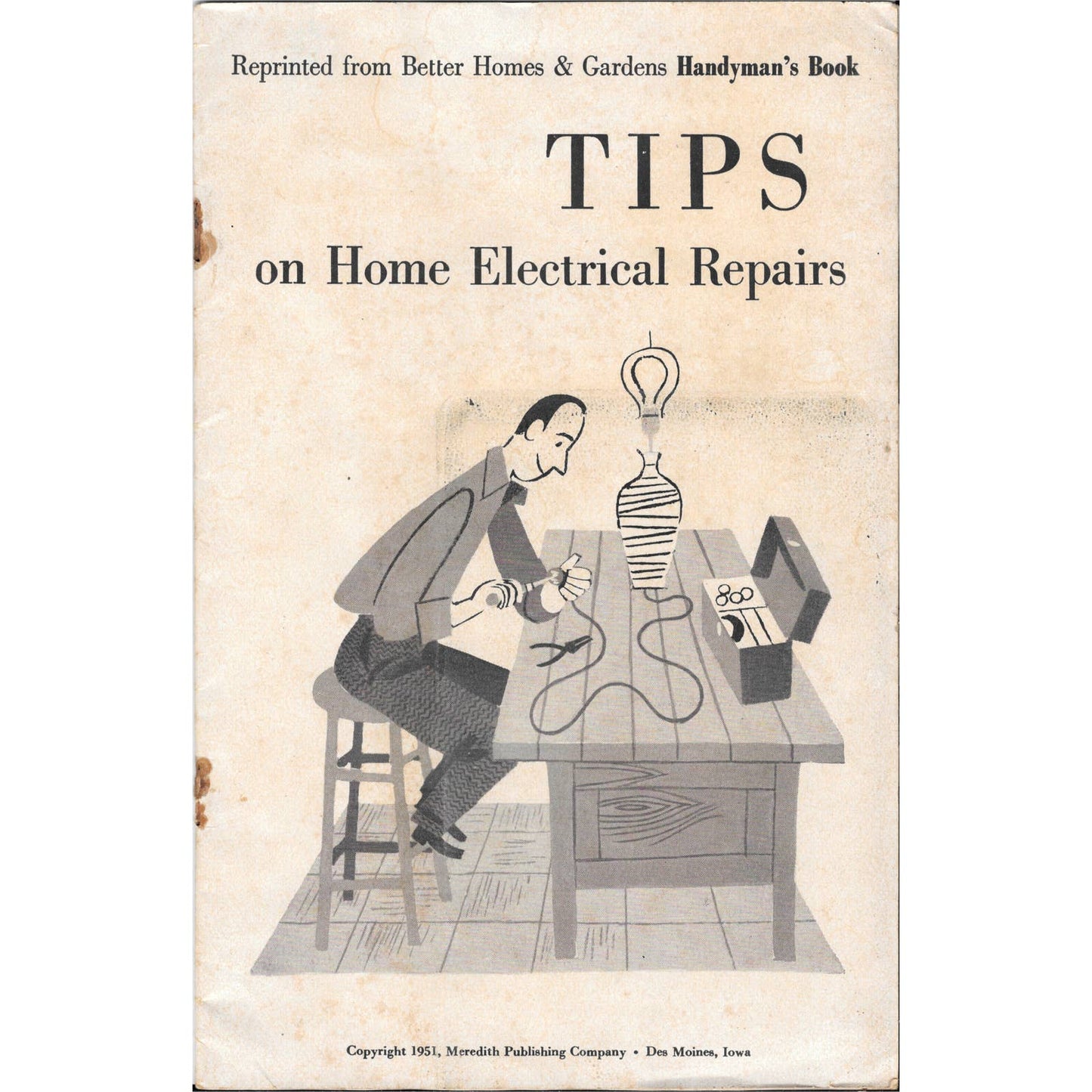 Handyman's Book Tips Home Electrical Repair 1951 TJ7