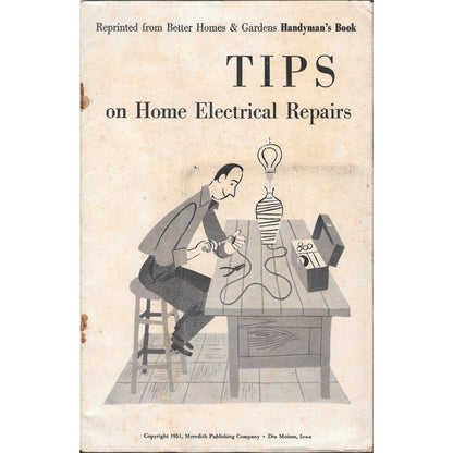 Handyman's Book Tips Home Electrical Repair 1951 TJ7