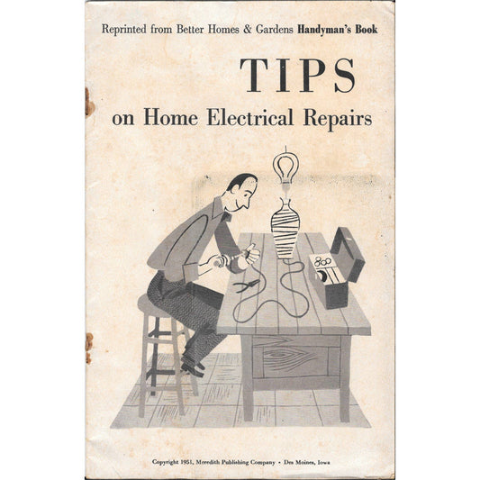 Handyman's Book Tips Home Electrical Repair 1951 TJ7