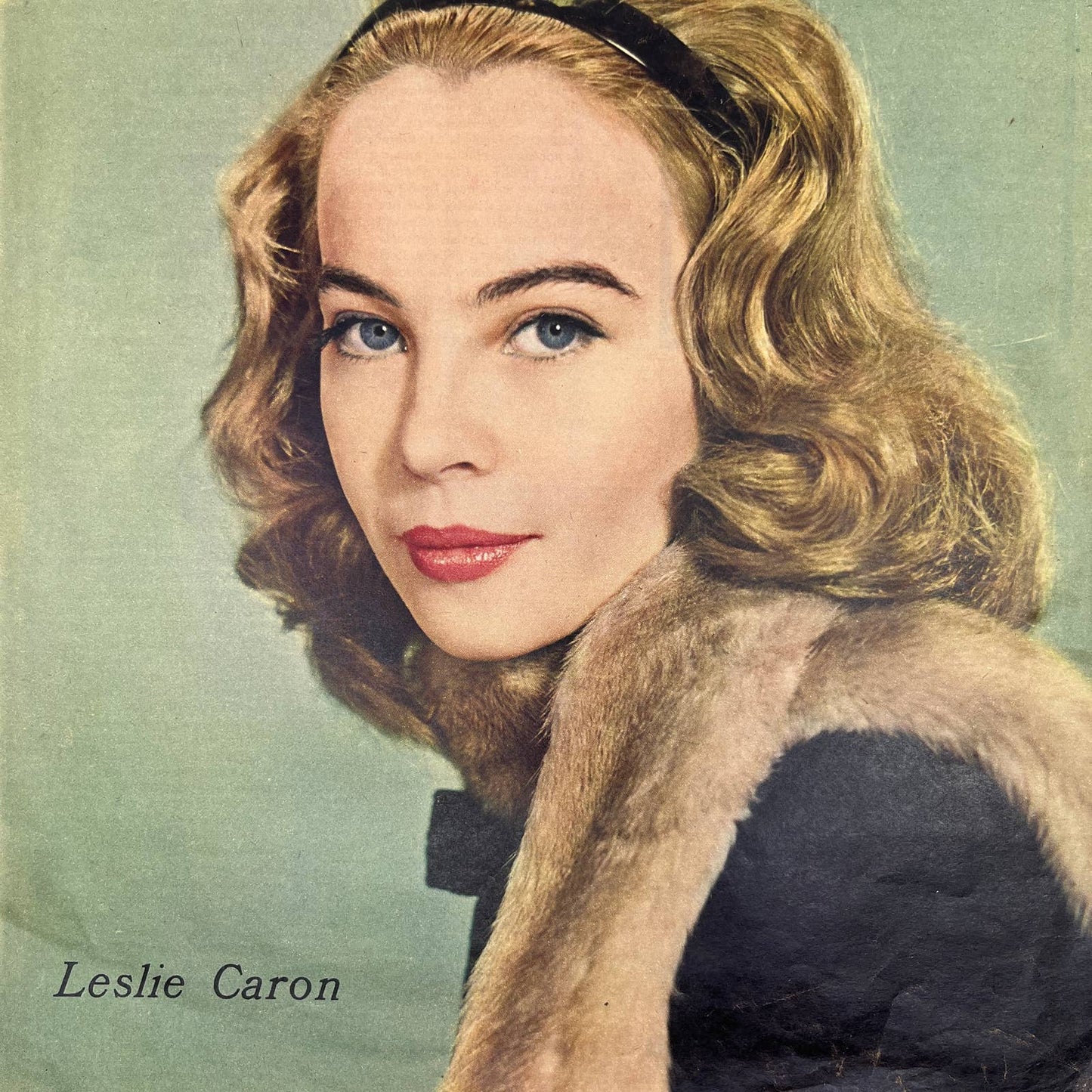 1960 LESLIE CARON Sunday New York News Coloroto Magazine Cover Only FL4