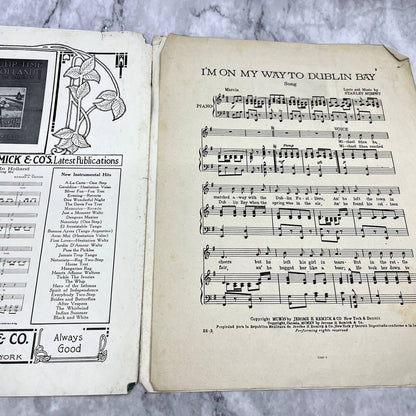 I'm On My Way to Dublin Bay Stanley Murphy 1915 Sheet Music TK2-SM2