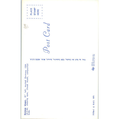 German Bisque Sleeping Eyes Doll Art Studio 1971 Original Postcard PB6