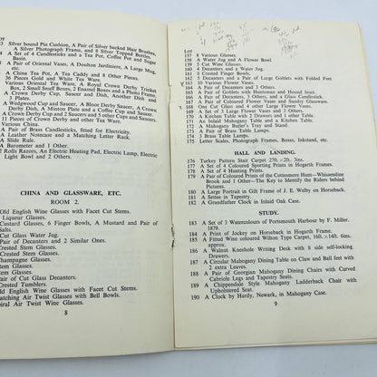 1960 Antique Auction Catalog South Luffenham Hall Peterborough England EA4