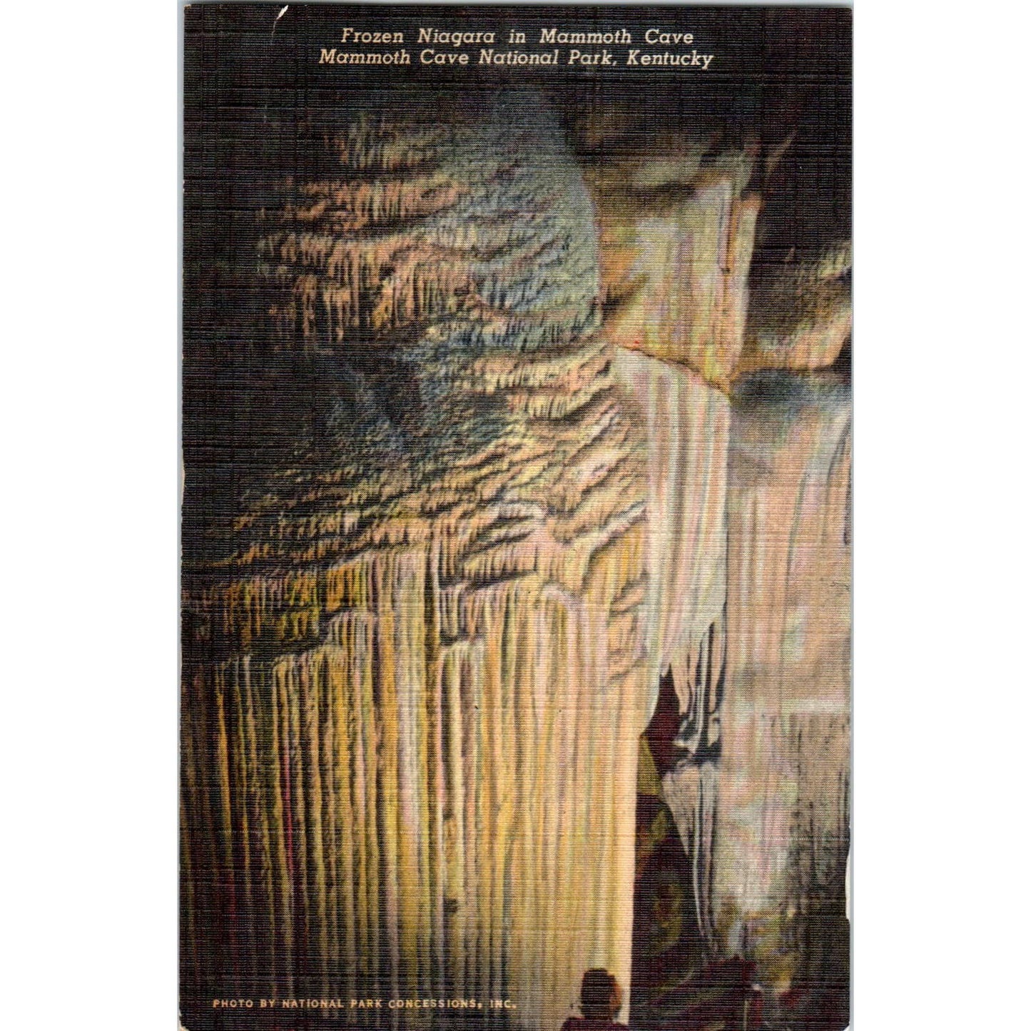 Frozen Niagara Mammoth Cave National Park Kentucky Original Postcard TK1-P1