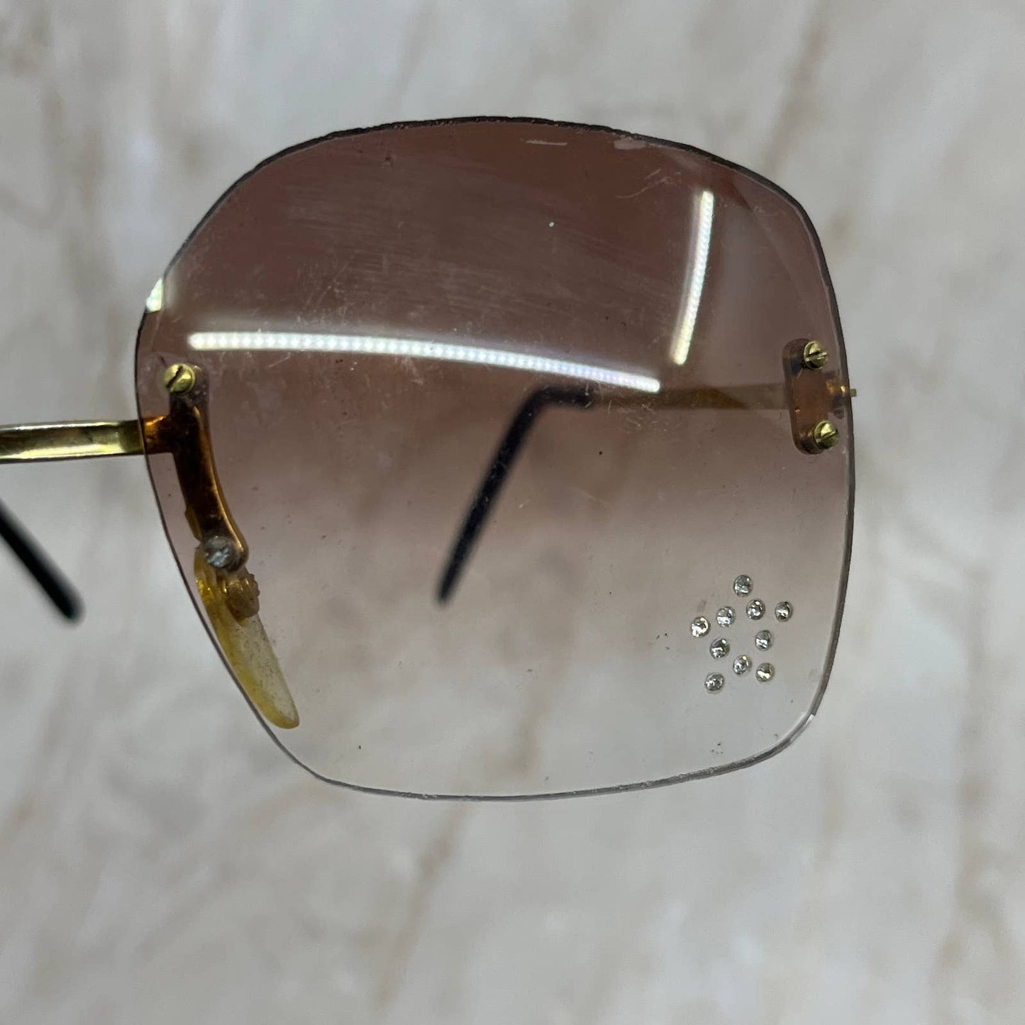 Oversize Rimless Rhinestone Sunglasses Eyeglasses Frames TJ1-G2-6