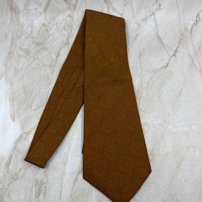 Retro 1960s Men's Golden 'K' 34 Gold 100% Polyester Necktie Tie TC9