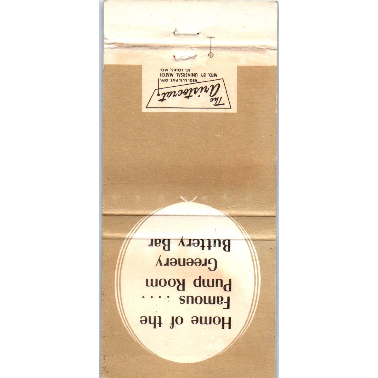 The Pump Room Ambassador Hotel Chicago Advertising Matchbook Cover SA1-M11