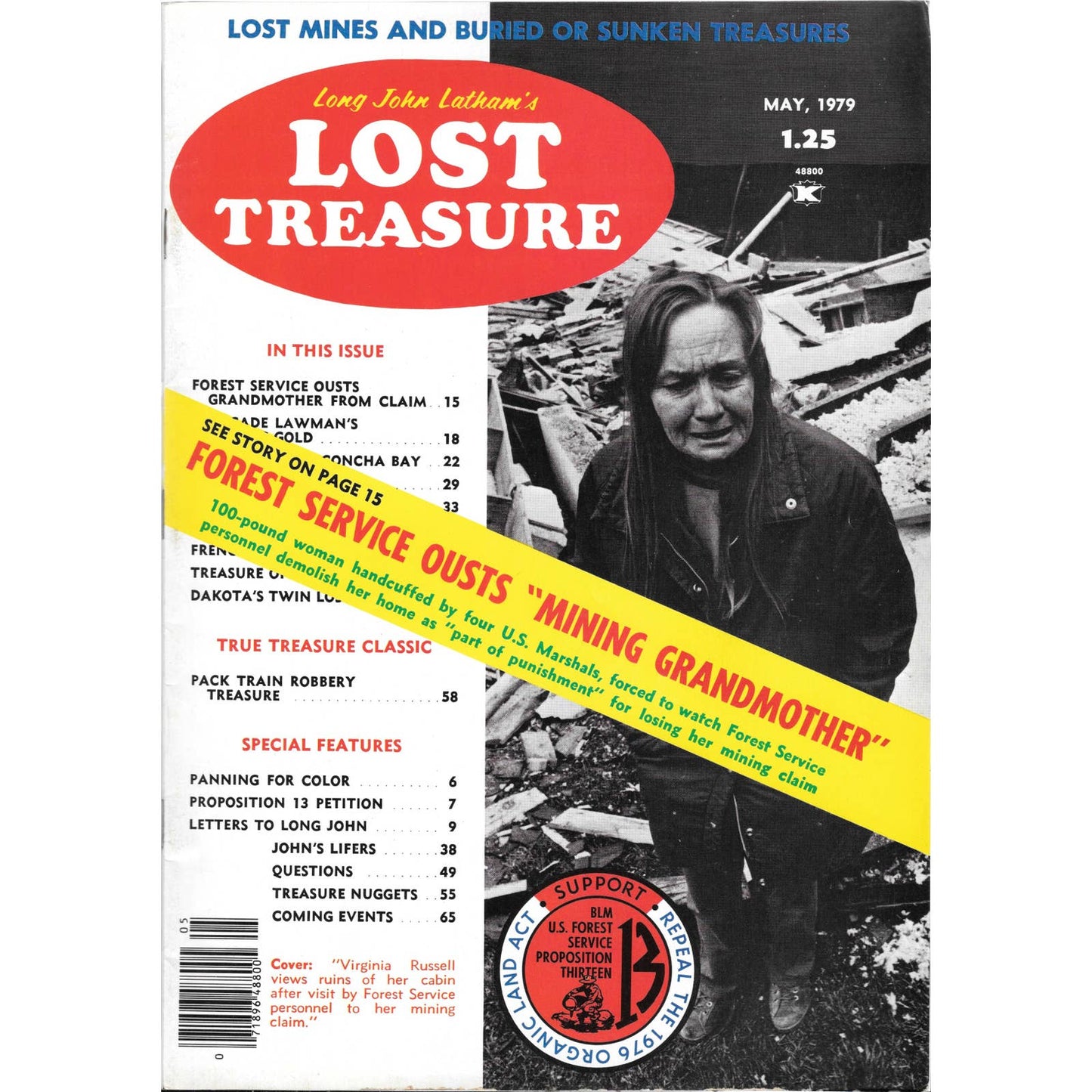Long John Lathams Lost Treasure Magazine Lost Mines, Buried, Sunken May 1979 M1