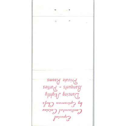 Moulin Rouge at Nino's West Palm Beach FL Advertising Matchbook Cover SA1-M11