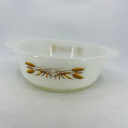 Vintage Fire King Golden Wheat 4 Casserole Baking Dish 1-1/2 qt Round TC4
