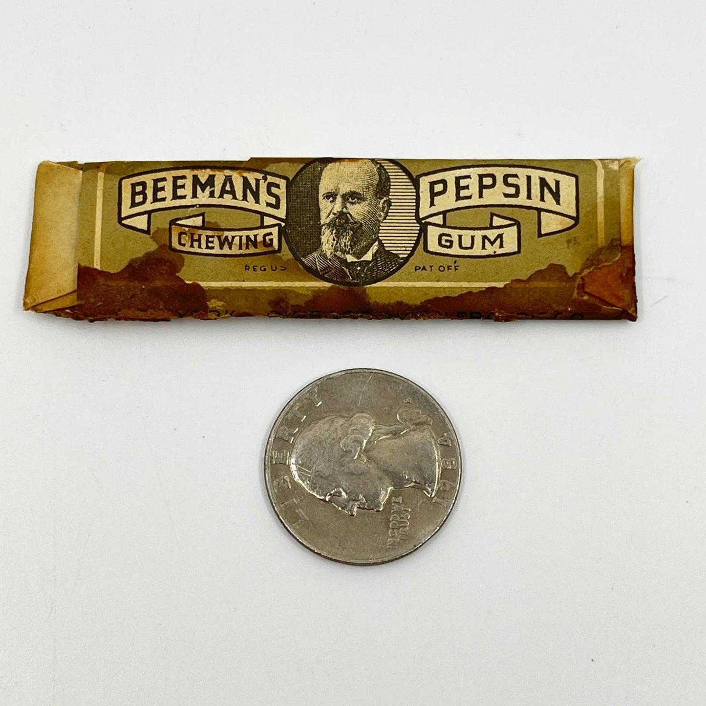 Antique Original Stick of Beeman’s Pepsin Chewing Gum in Wrapper SC6