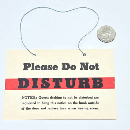 Antique Please Do Not Disturb Hotel Doorknob Hang Card AC2