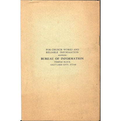 1915 The Philosophical Basis of Mormonism Address- Panama-Pacific Exhibition TJ7