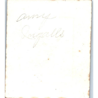 Antique Pocket Sized Photograph Photo Portrait Amy Ingalls 2.5" SE5