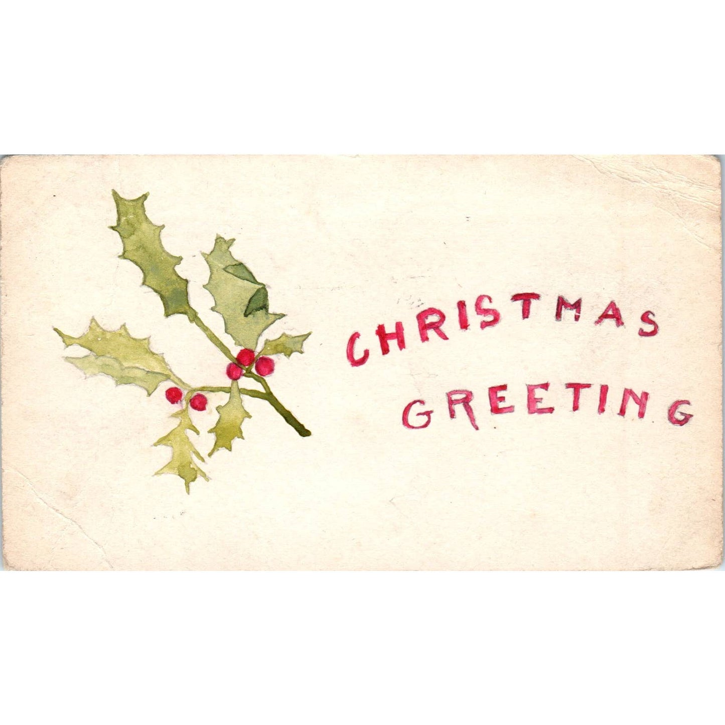 1909 Handmade Christmas Greeting Portland OR - Original Postcard TJ7-RP3