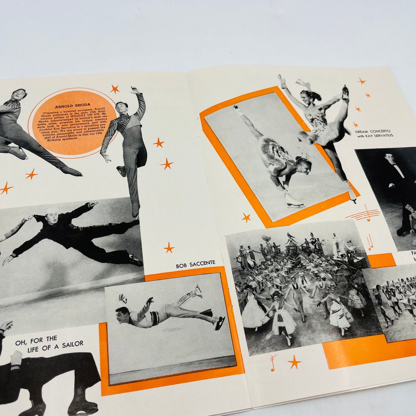 1955 Holiday on Ice Souvenir Program Booklet Ice Figure Skating Dance V37-3