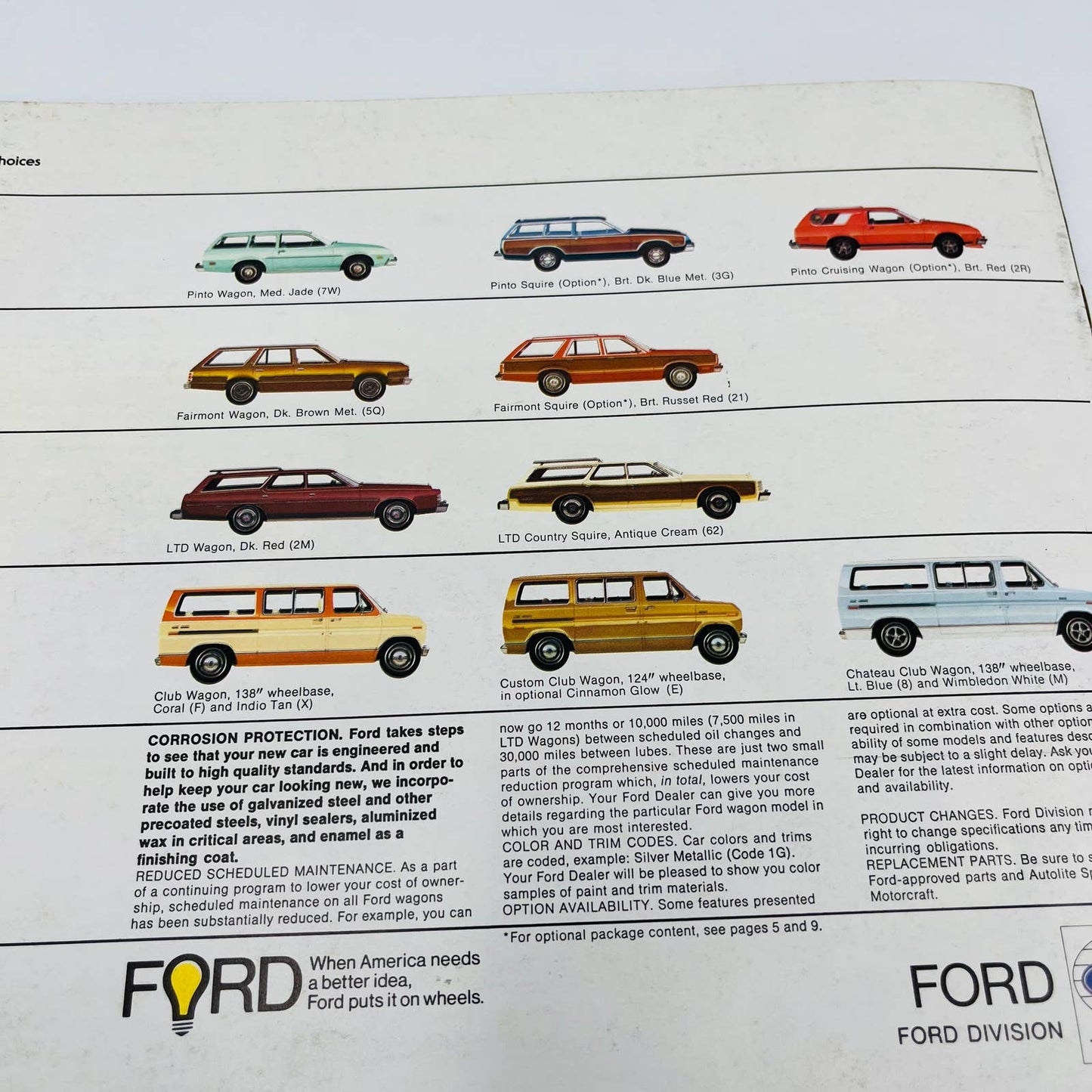 1978 Ford Wagon Pinto Squire LTD Dealer Sales Brochure Full Color Pictures BA3