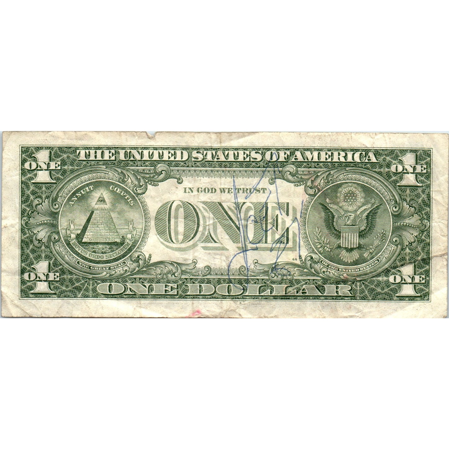 Vintage 1987 Dollar Bill Signed By ICE T TH2-SF2